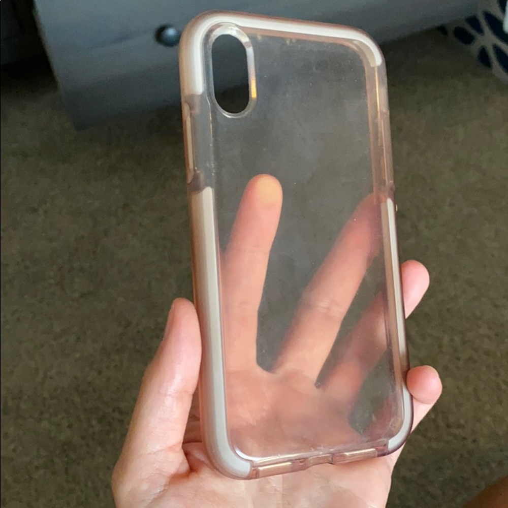 Bodyguardz iphone 10 case clear pale pink